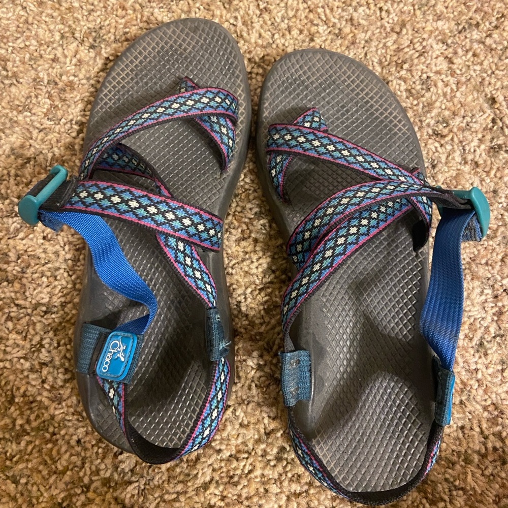 Chaco Blue and Gray Sandals